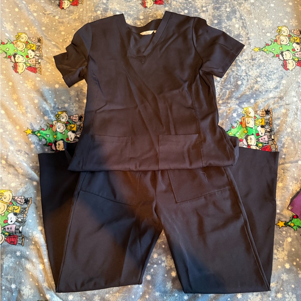 Navy blue nursing uniform